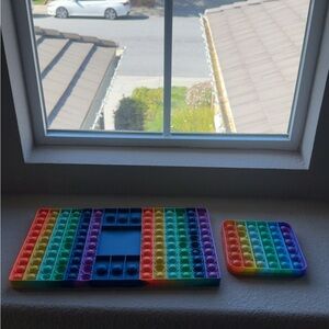 Amazon Rainbow Pop It Sensory Fidget Toys - Multicolor